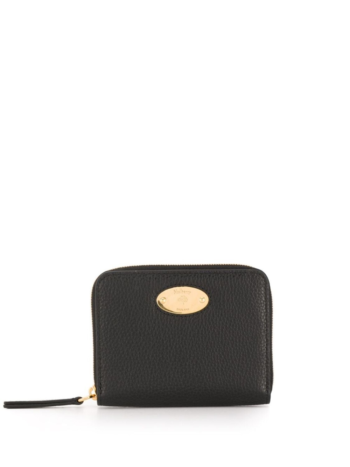 

Кошелек на круговой молнии с металлическим логотипом Mulberry, черный, Серый, Кошелек на круговой молнии с металлическим логотипом Mulberry, черный