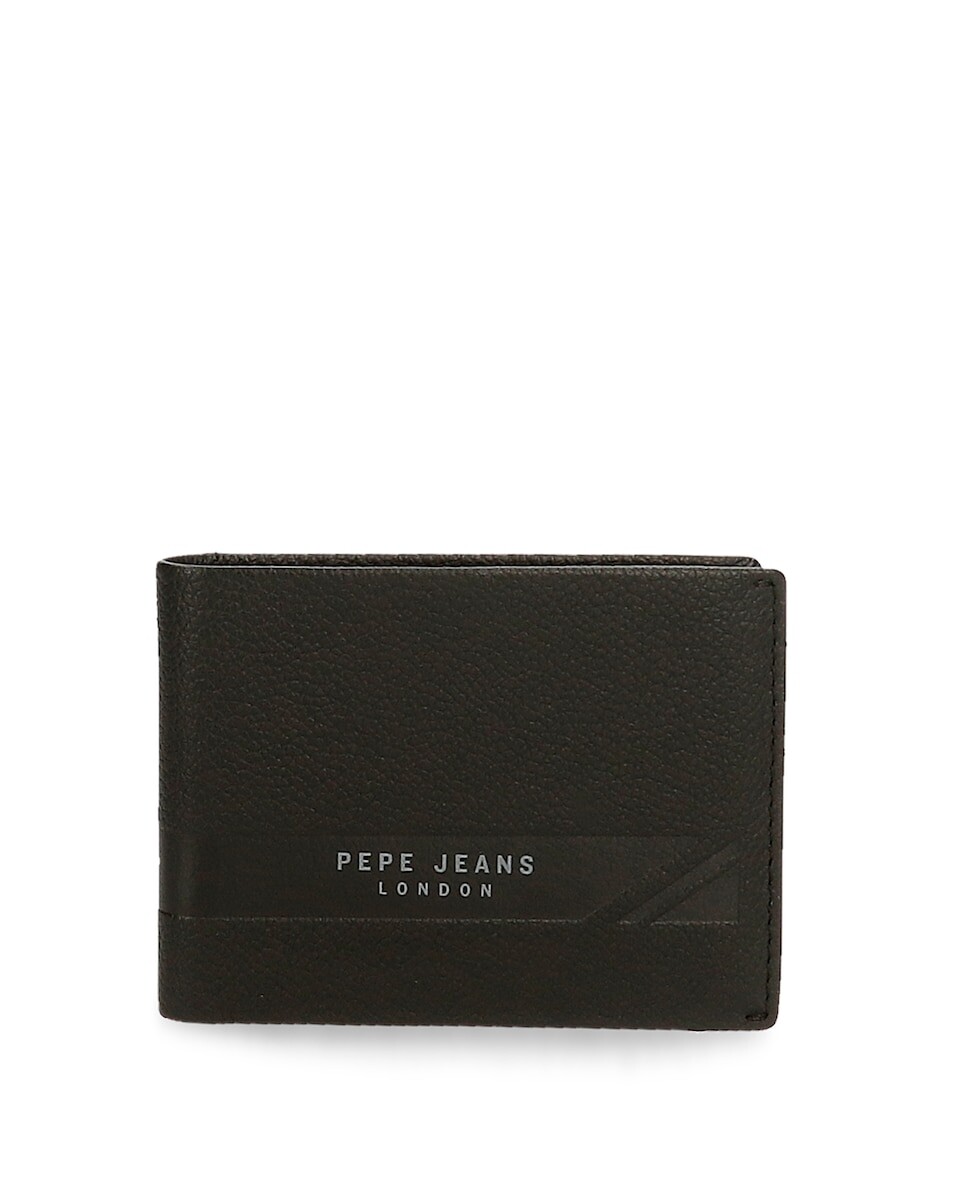 

Мужской кожаный кошелек Basingstoke горизонтальный черного цвета Pepe Jeans, черный