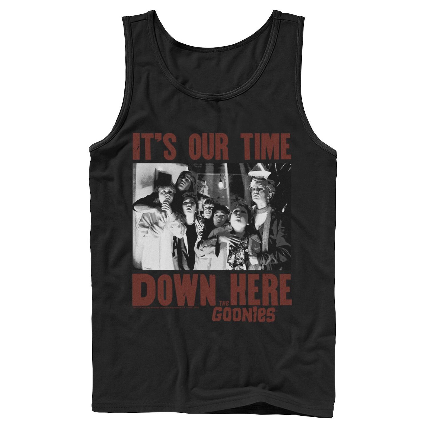 

Мужская майка с текстом The Goonies It’s Our Time Down Here Licensed Character