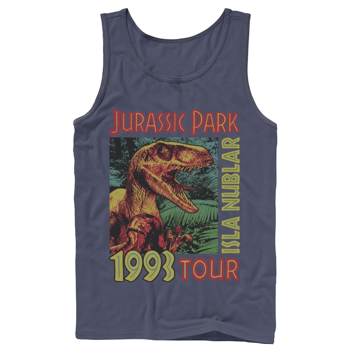 

Мужская майка с плакатом тура «Парк Юрского периода» Isla Nublar 1993 года Licensed Character