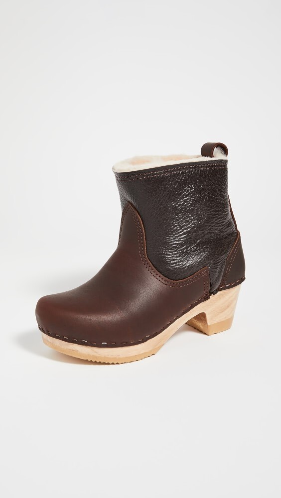 

Ботинки No.6 Pull On Shearling Mid Heel, коричневый