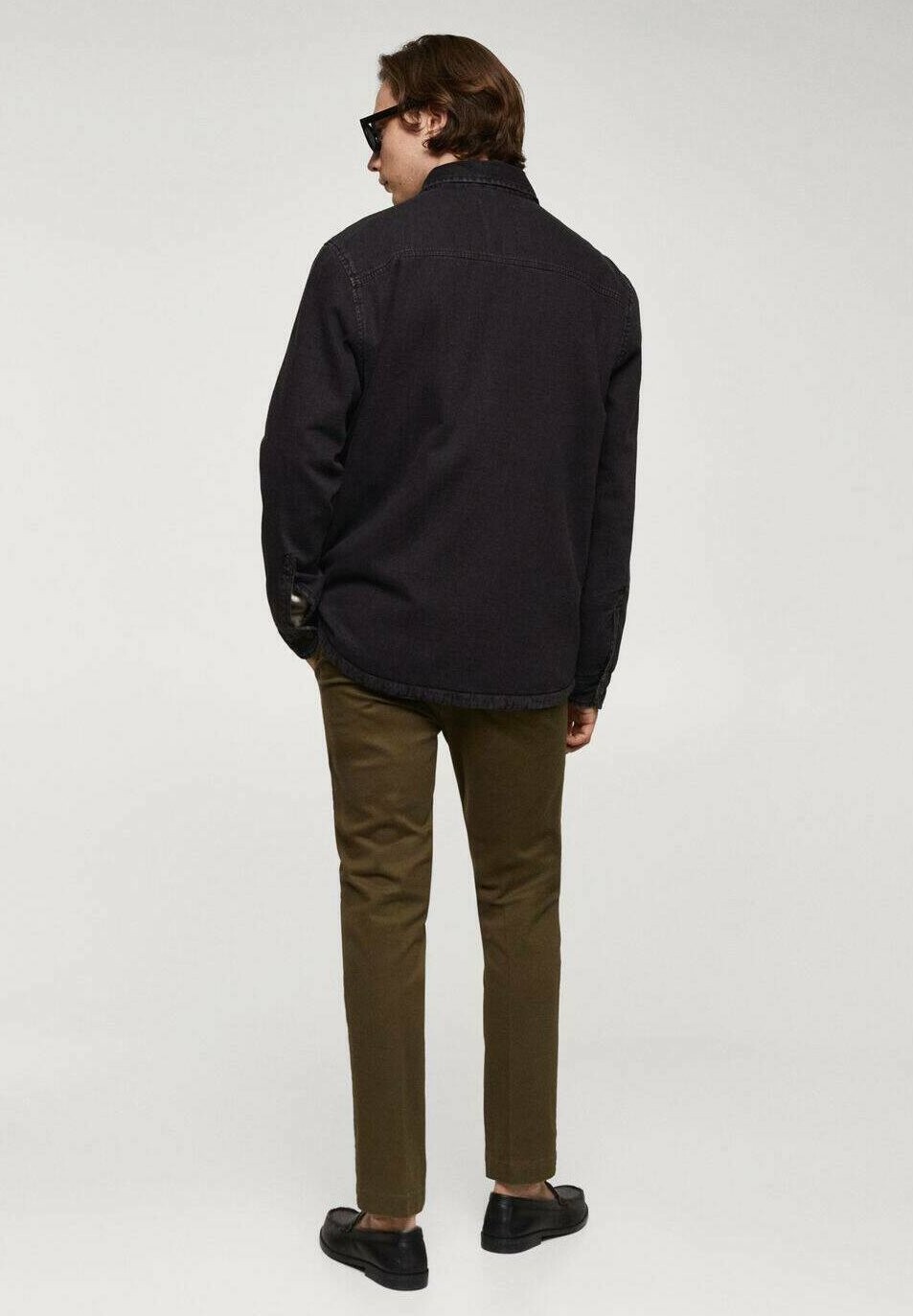 

Рубашка BLUES Mango, цвет black denim