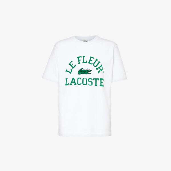 

Футболка из хлопкового джерси le FLEUR* x Lacoste с логотипом Lacoste, белый