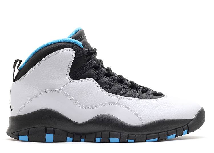 Jordan 10 white and hot sale blue