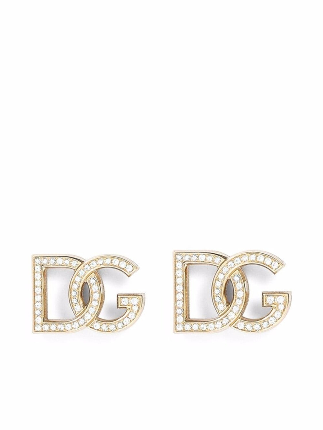 

Серьги-гвоздики из желтого золота с логотипом Dolce & Gabbana, золотой