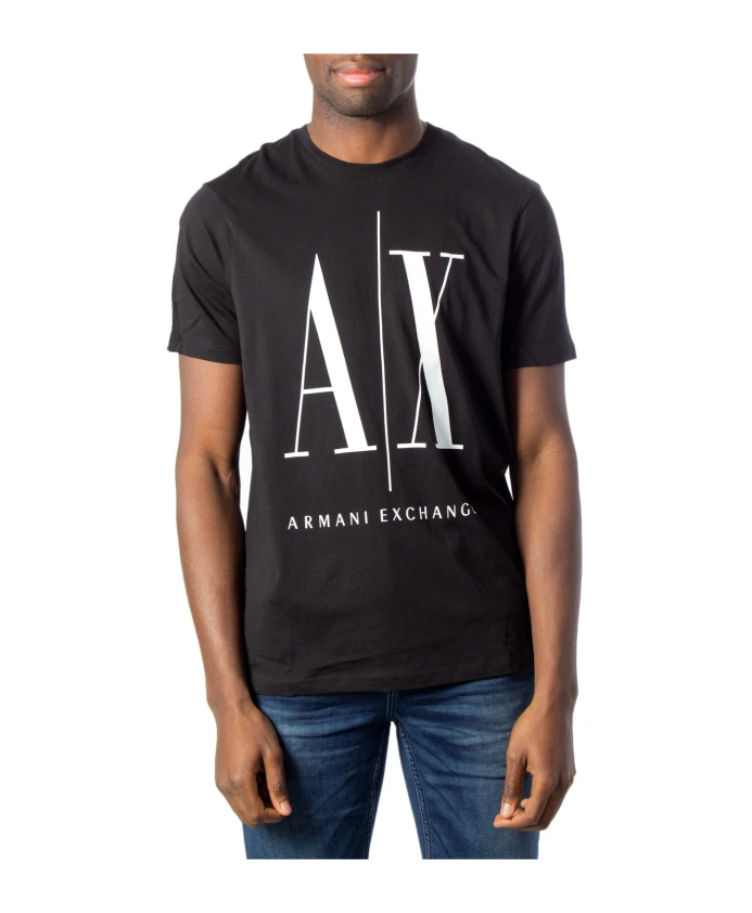 

Стильная футболка с логотипом Armani Exchange, черный