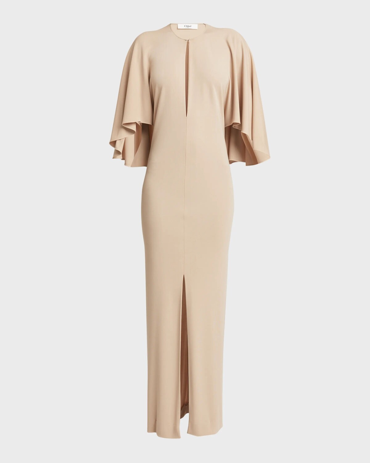 

Платье макси с накидкой из креп-джерси Chloe, цвет Delicate Pink