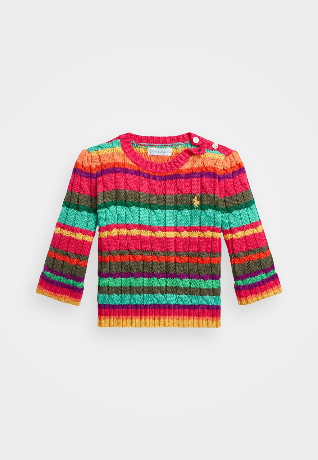 

Вязаный свитер CABLE Polo Ralph Lauren, цвет key west green multi