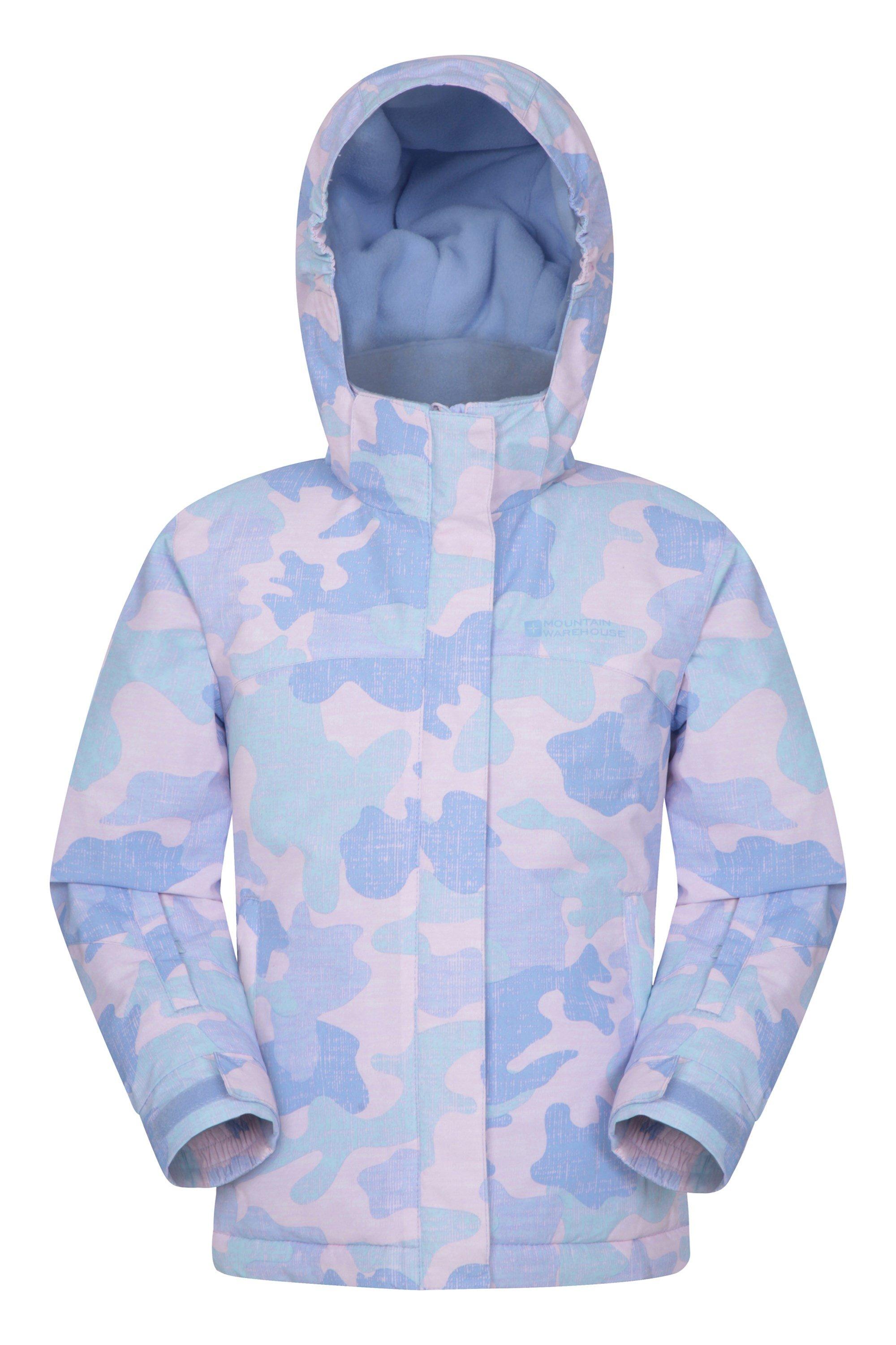 Лыжная куртка Vail Camo с принтом, водостойкий мягкий флис Mountain Warehouse, розовый фотографии