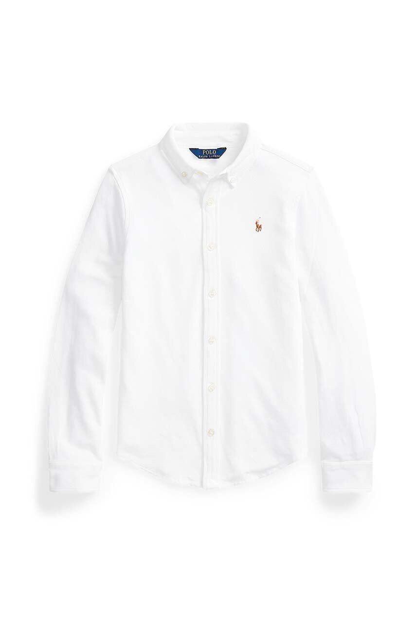 

Детская хлопковая рубашка Polo Ralph Lauren, белый