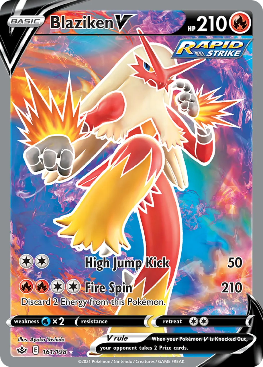 

Карточная игра Blaziken V 161/198 - Chilling Reign Holofoil