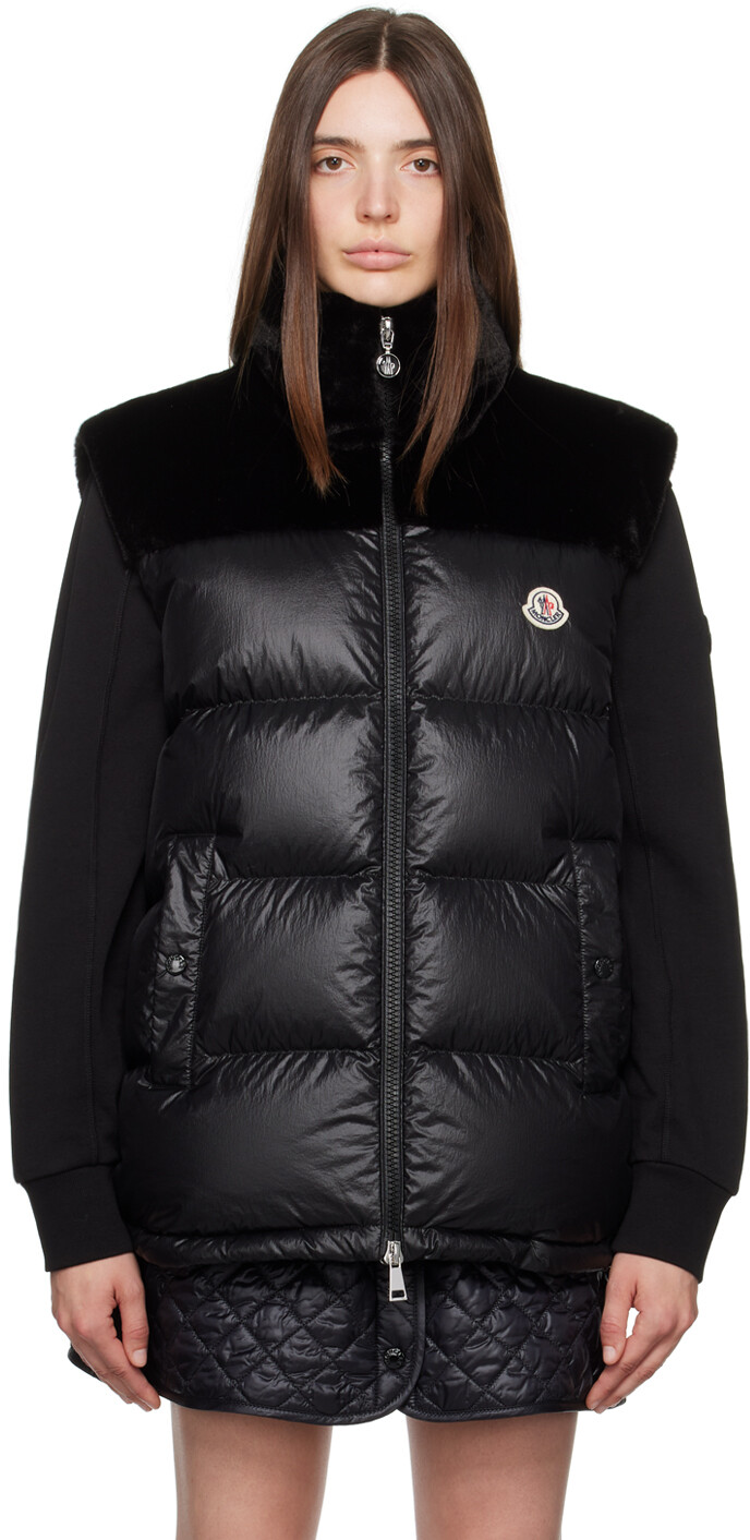 

Moncler Черный пуховик Lempa