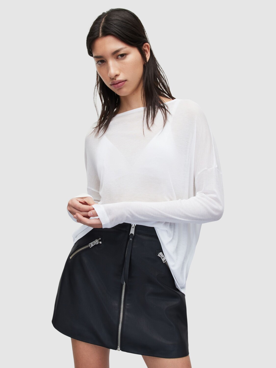 

Топ AllSaints Rita Francesco, цвет Optic White