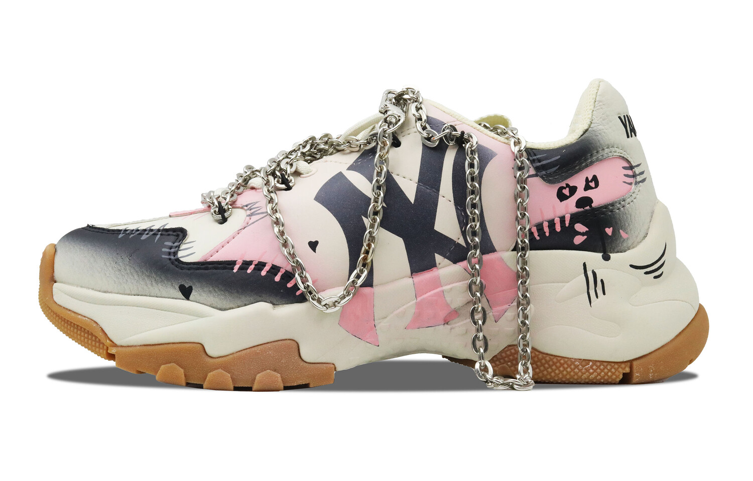 

Кроссовки MLB Big Ball Chunky Chunky Sneakers Unisex Low-top Pink, черный