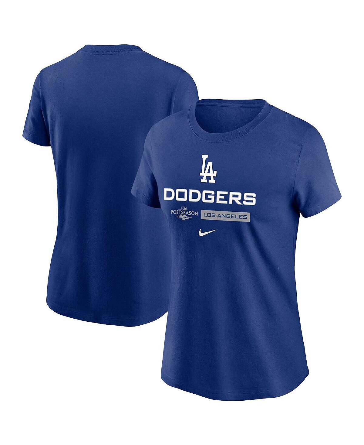 

Женская футболка Royal Los Angeles Dodgers 2022 Post Season Authentic Collection Dugout Nike