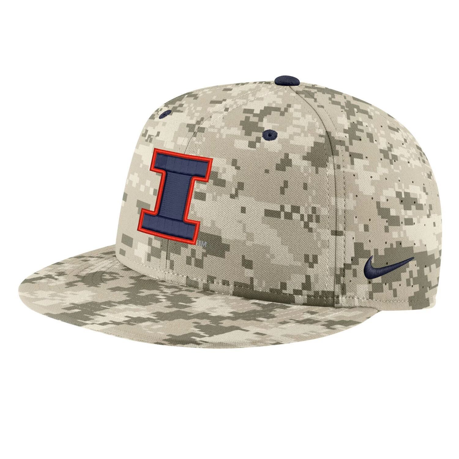 

Мужская приталенная бейсболка Nike Camo Illinois Fighting Illini Aero True Baseball Performance