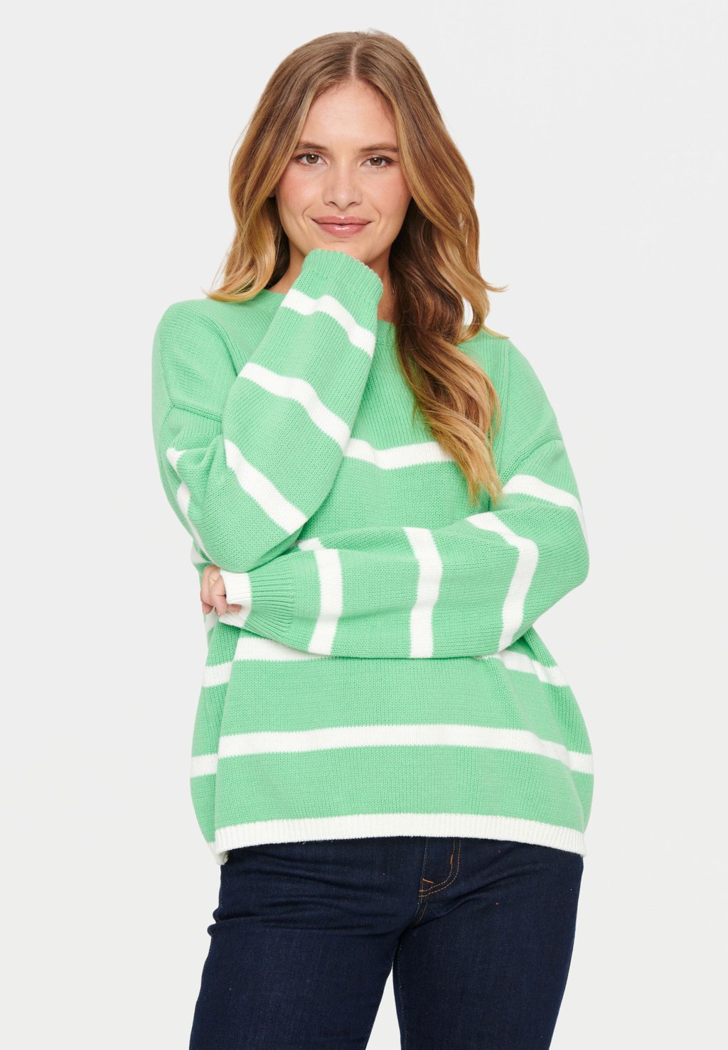 Вязаный свитер TERNA Saint Tropez, цвет zephyr green