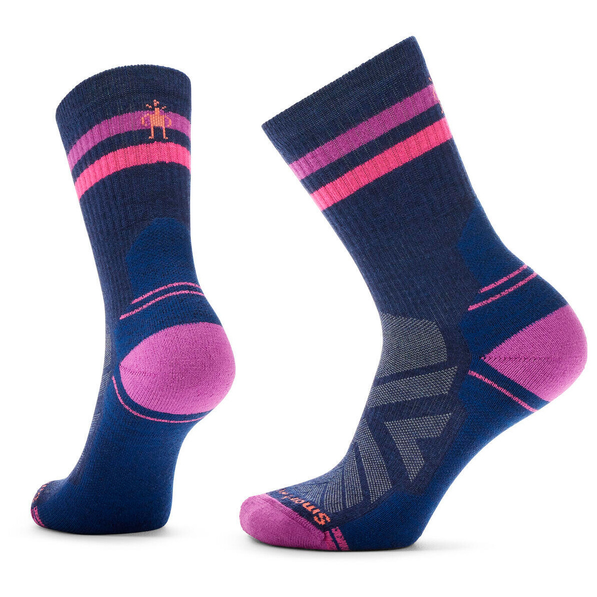 

Походные носки Smartwool Performance Hike Light Cushion Tube Stripe, цвет Deep Navy/Power Pink