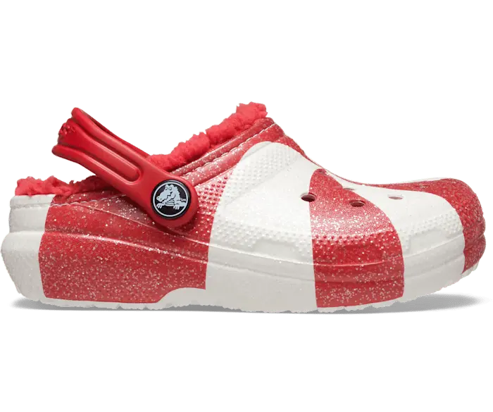 

Классические праздничные сабо на подкладке Crocs для малышей, цвет White / Red