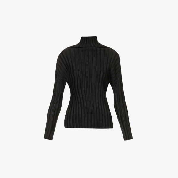 

Базовый вязаный топ со складками Pleats Please Issey Miyake, черный