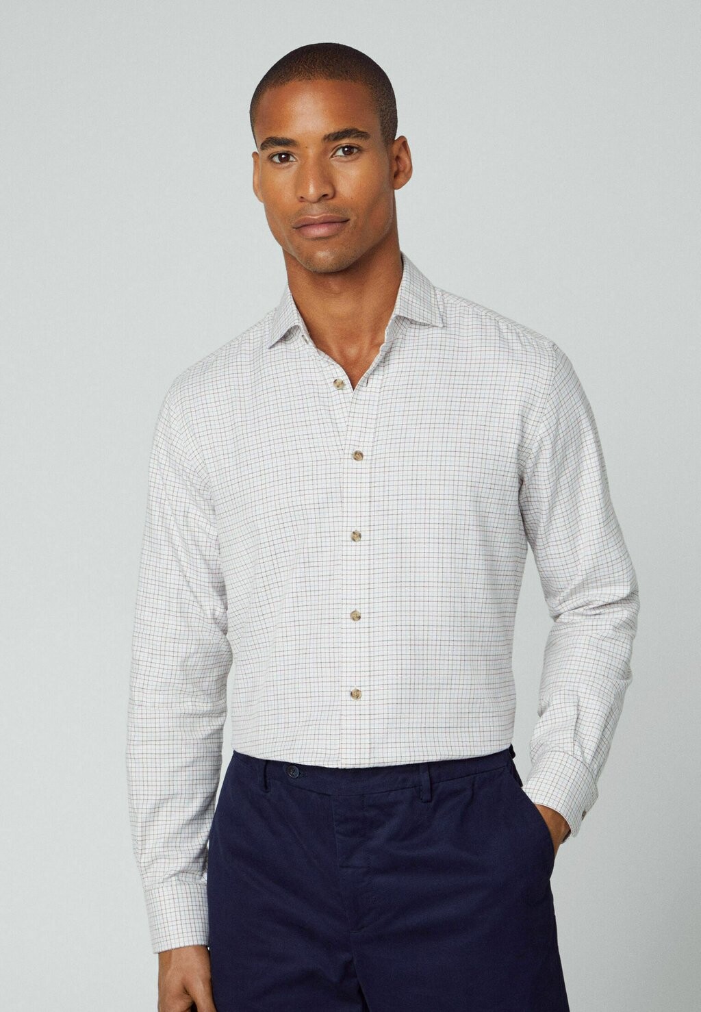 

Рубашка BRUSHED TATTERSALL Hackett London, цвет white red