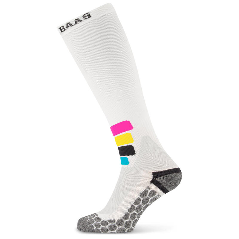 Компрессионные лыжные носки Poederbaas Merino Pro - белые