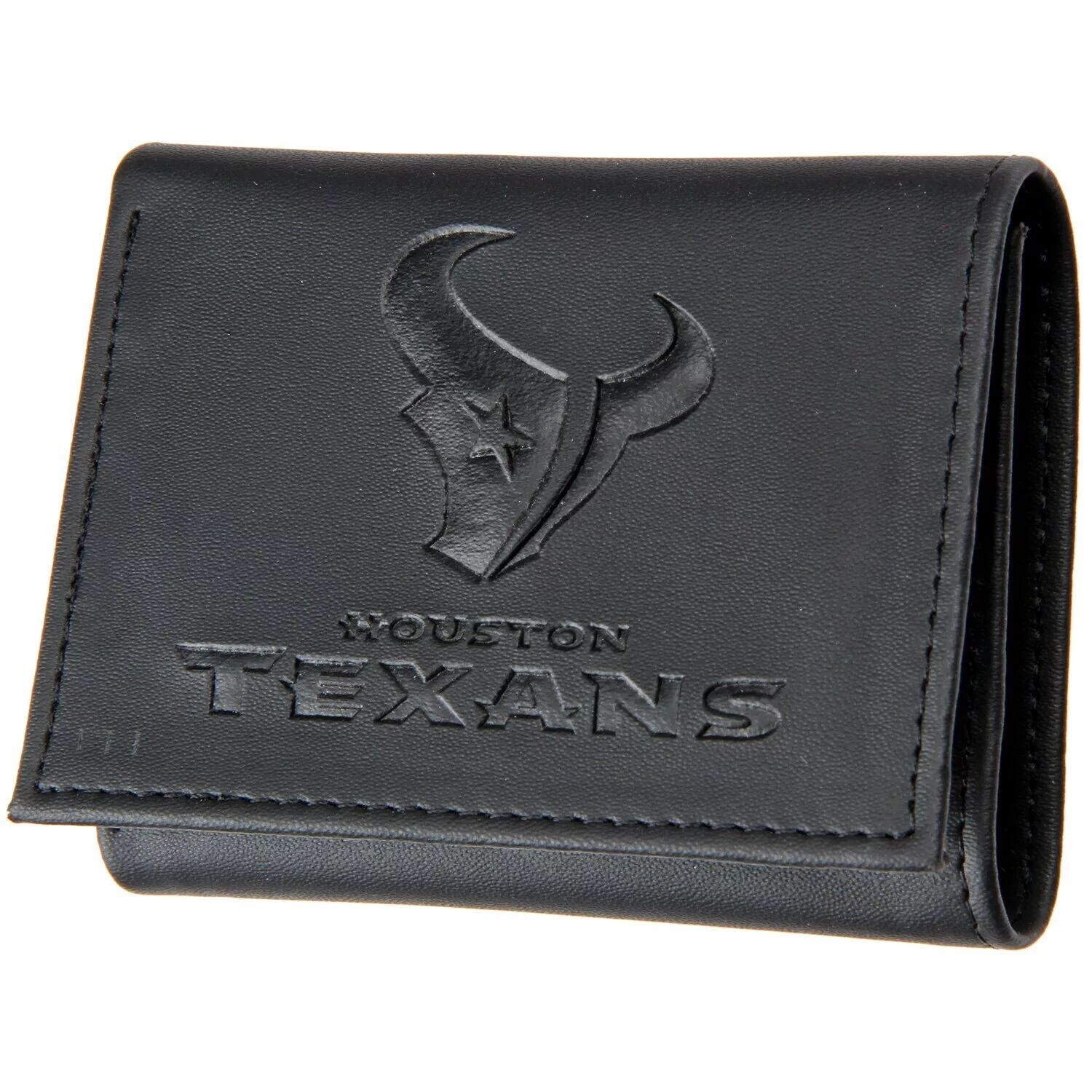 

Мужской черный гибридный тройной кошелек Houston Texans