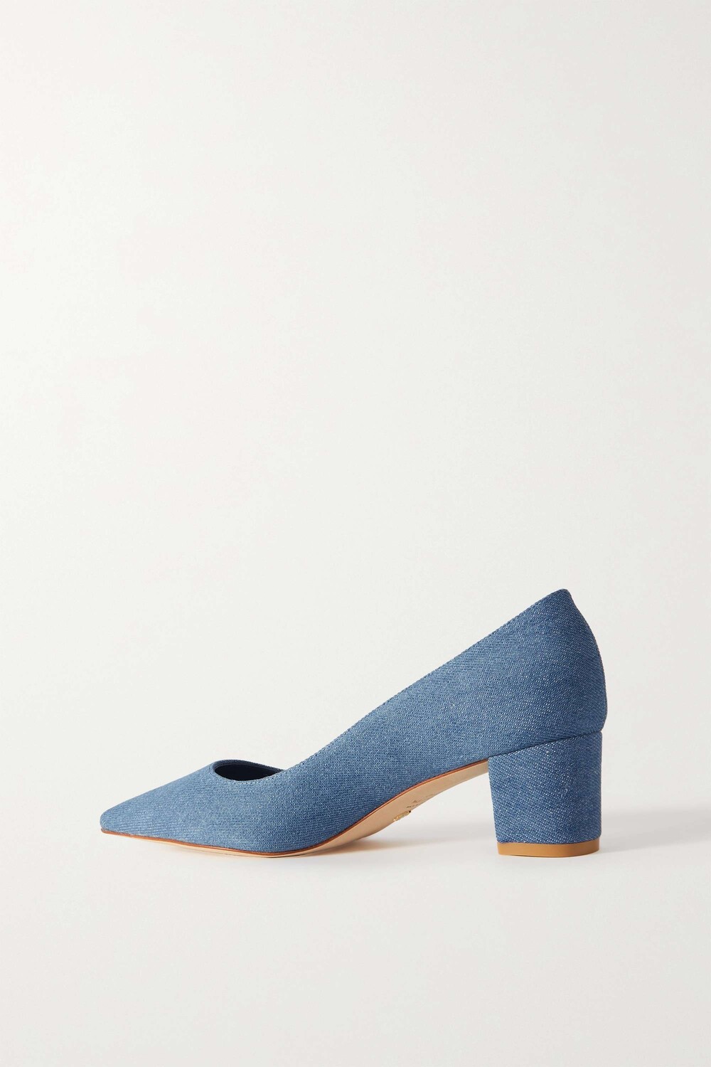 

STUART WEITZMAN туфли-лодочки Stuart из денима с острым носком, синий