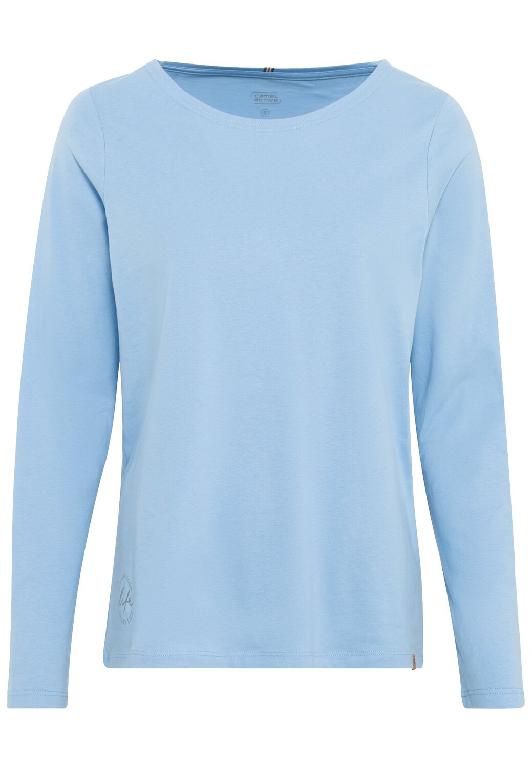 

Рубашка Camel Active Rundhals Shirt aus nachhaltiger Baumwolle, синий