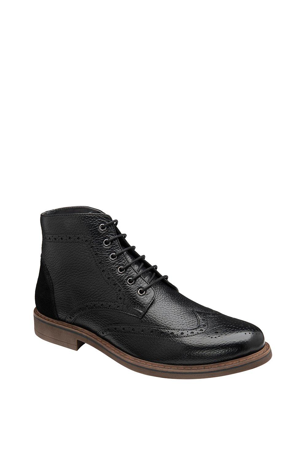 Кожаные ботинки броги 'Magnus' до щиколотки Frank Wright, черный ботинки кожаные на шнуровке 42 черный