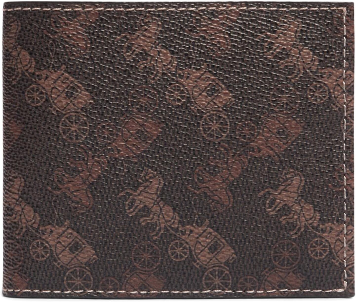 

Кошелек Refined Double Billfold in Horse and Carriage Coated Canvas COACH, цвет Truffle