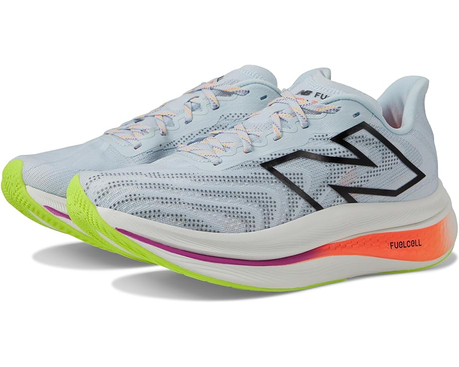 Кроссовки New Balance FuelCell SuperComp Trainer v2, цвет Ice Blue/Neon Dragonfly