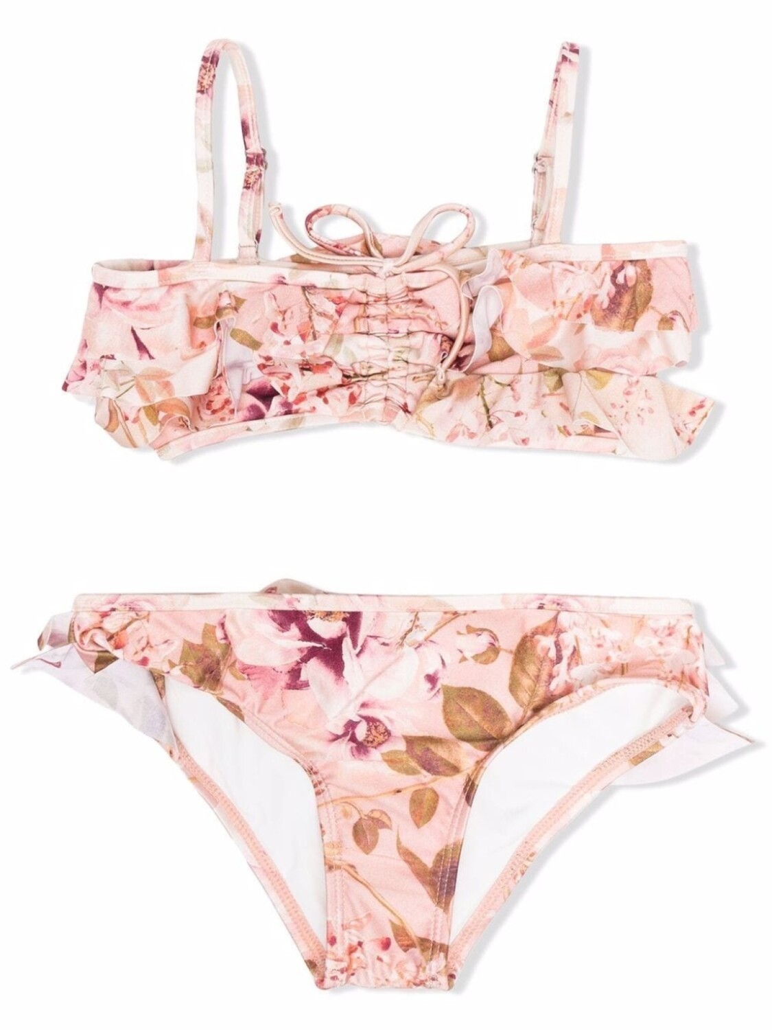 

ZIMMERMANN Kids бикини с цветочным принтом, нейтральный цвет