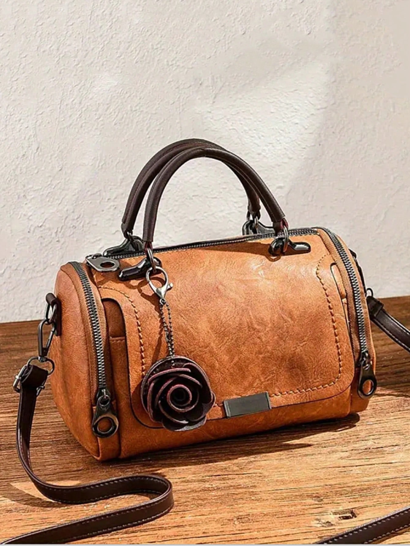 Винтажная женская сумочка, коричневый