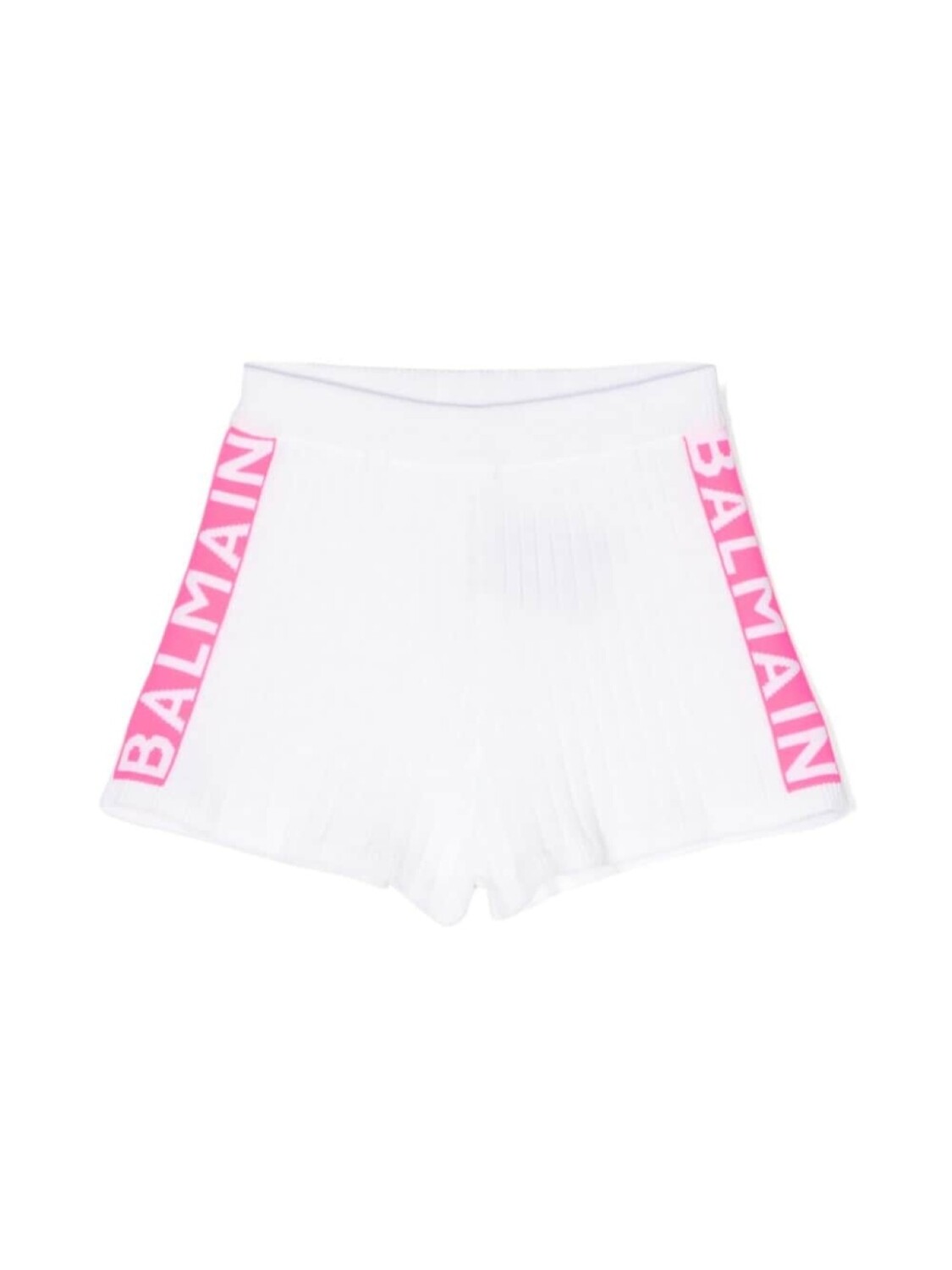 

Balmain Kids шорты в рубчик с жаккардовым логотипом, белый