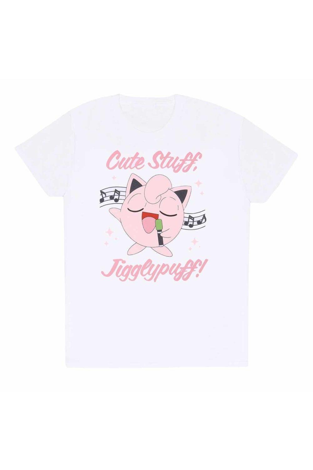 Футболка Sing Along Jigglypuff Pokemon, белый набор pokemon футболка jigglypuff sing женская белая xl кружка для свч