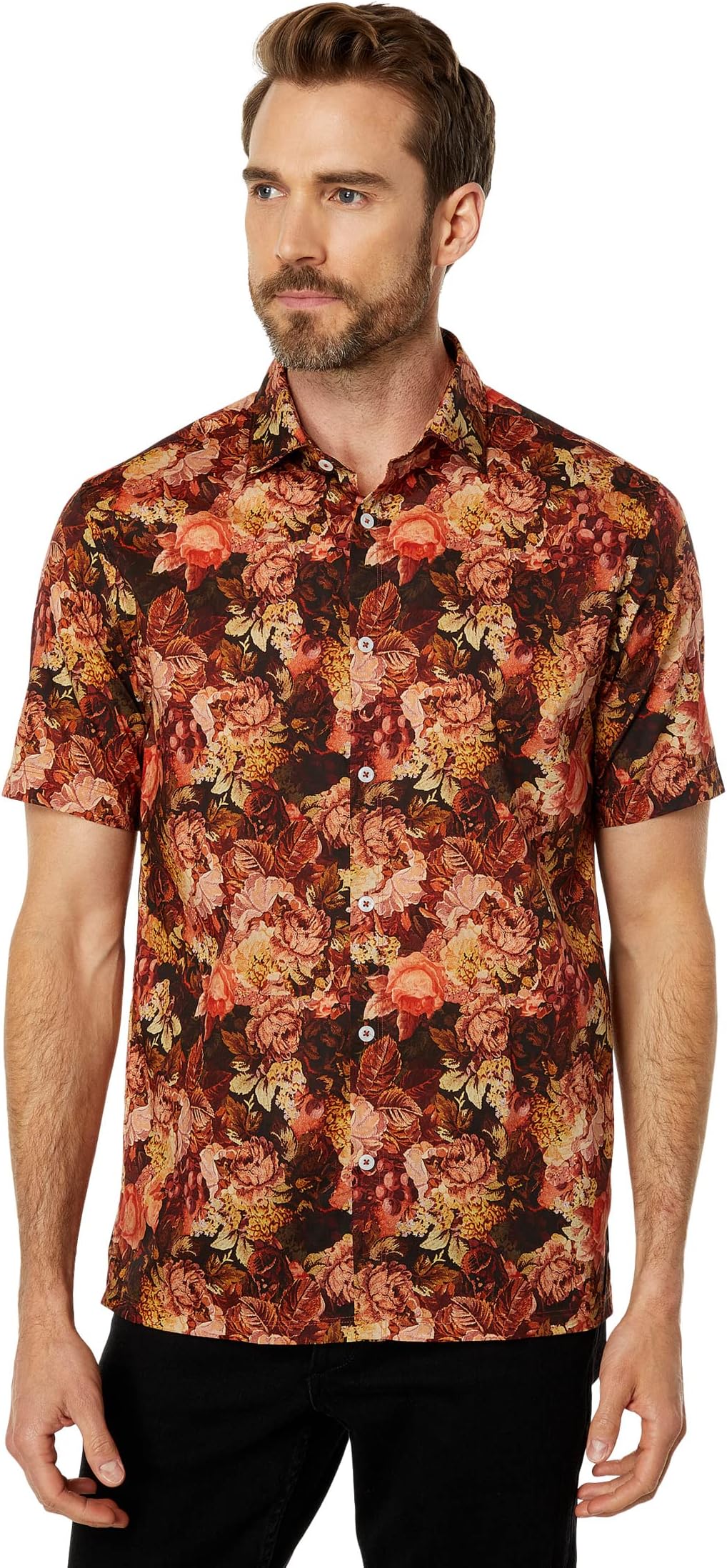 Эластичная рубашка с короткими рукавами Big On Point Good Man Brand, цвет Red Tapestry Floral