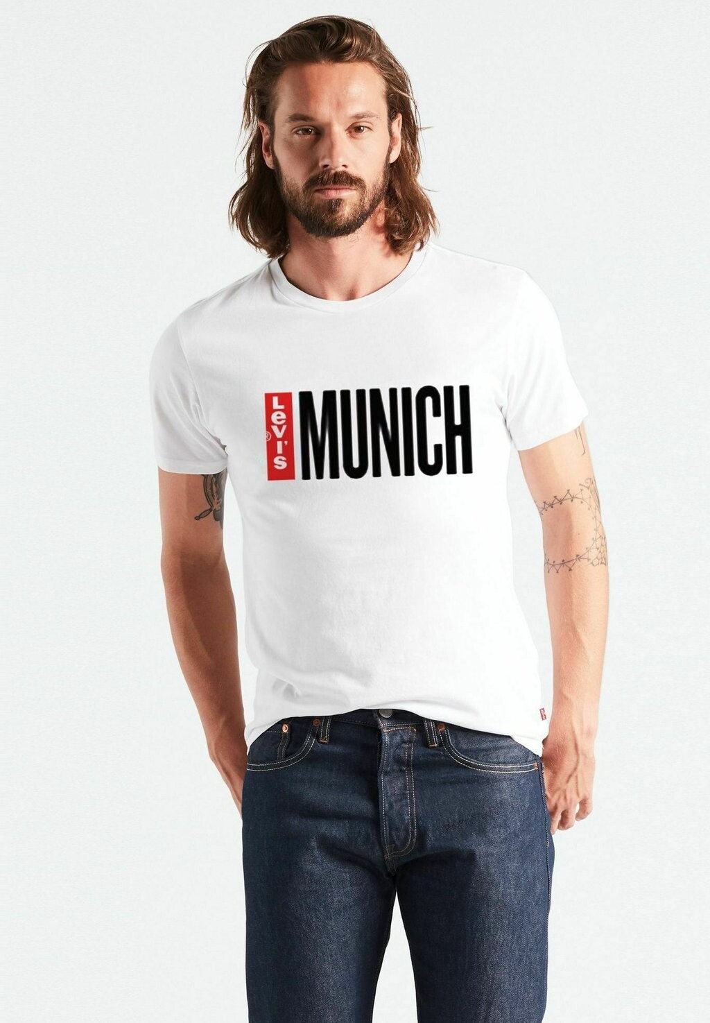

Футболка с принтом Levi's, белый