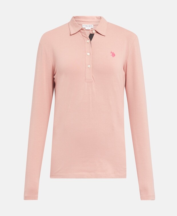 

Рубашка-поло с длинными рукавами U.S. Polo Assn., роза