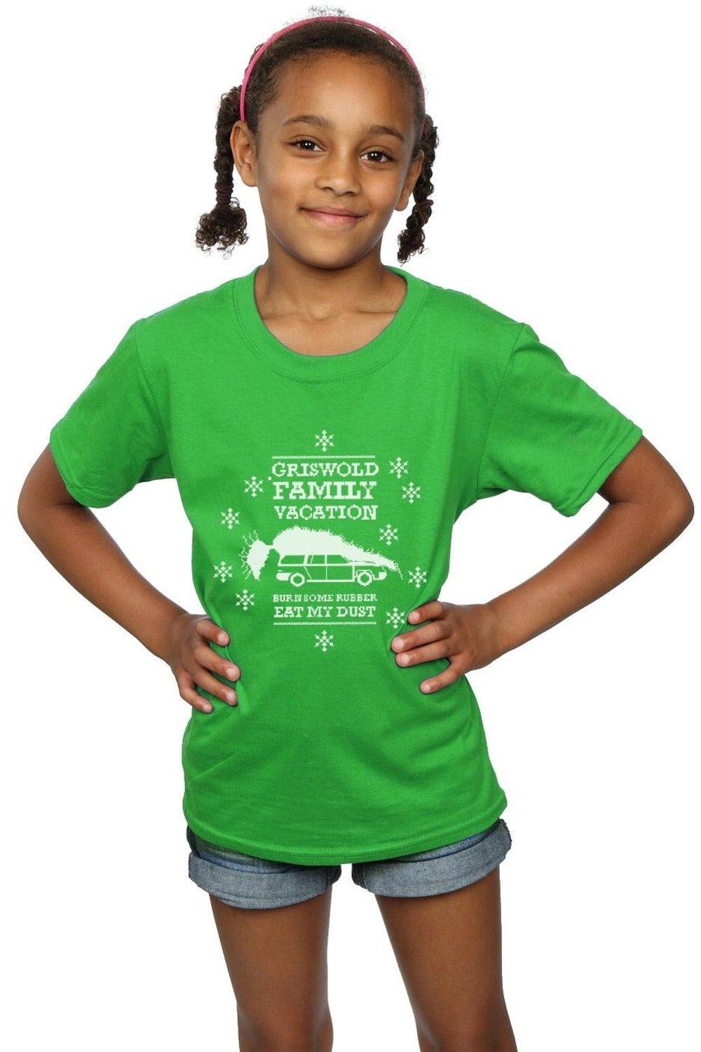 Хлопковая футболка Eat My Dust National Lampoon's Christmas Vacation, зеленый