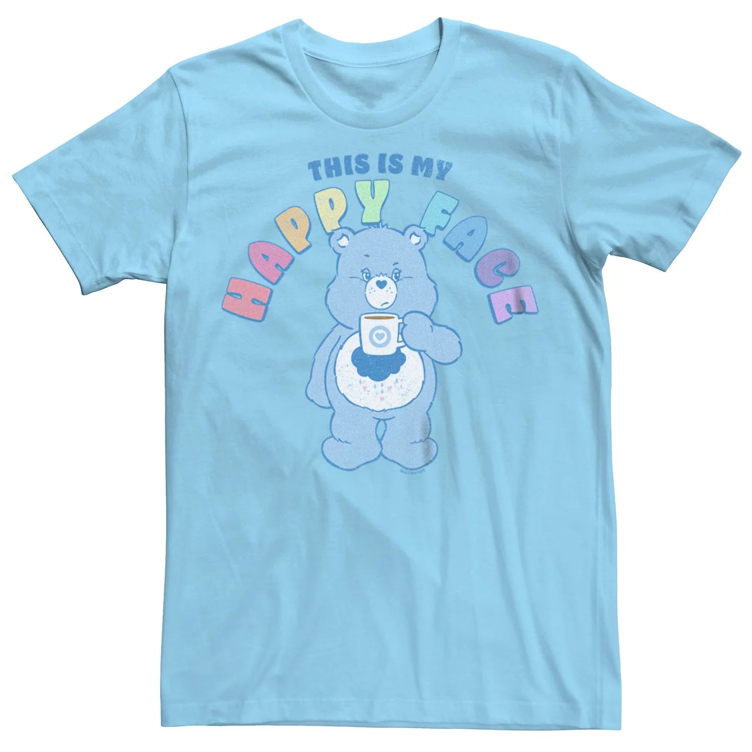 

Мужская футболка с рисунком Care Bears This Is My Happy Face Licensed Character, Синий, Мужская футболка с рисунком Care Bears This Is My Happy Face Licensed Character