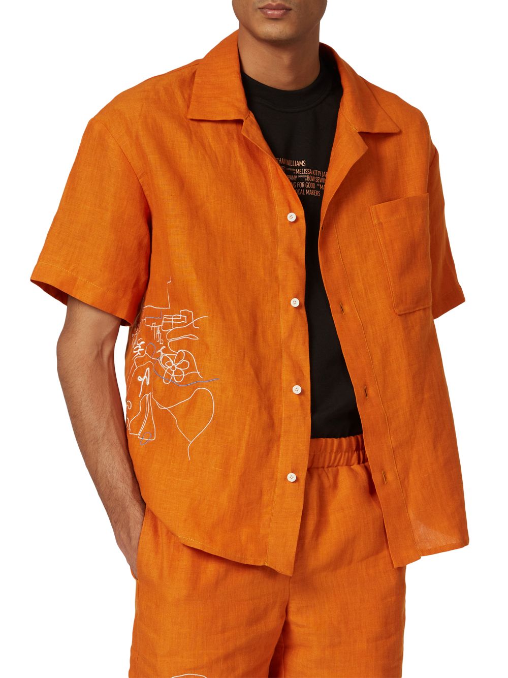 Crafted Through Community Craft Legacy Рубашка с вышивкой Bethany Williams, оранжевый