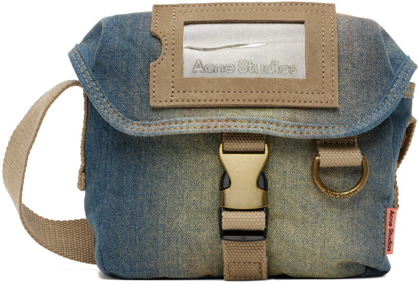 

Синяя джинсовая мини-сумка с D-образным кольцом Acne Studios