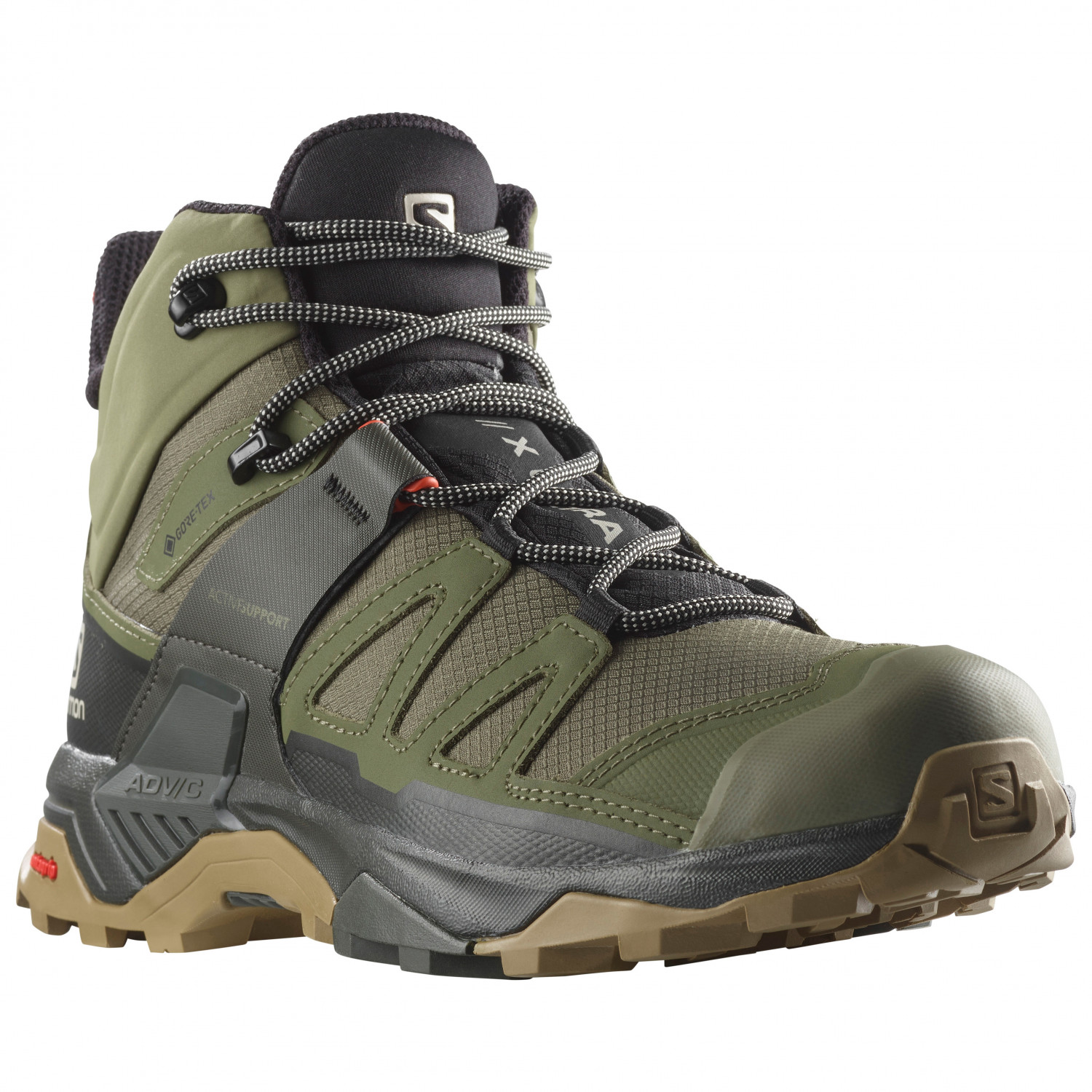 Ботинки для прогулки Salomon X Ultra 4 Mid GTX, цвет Deep Lichen Green/Peat/Kelp
