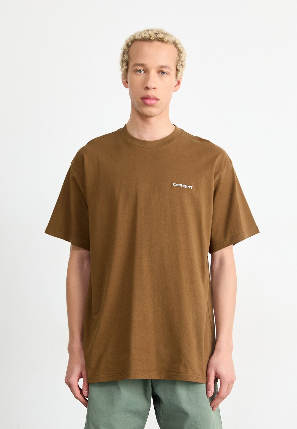 

Базовая футболка SCRIPT EMBROIDERY Carhartt WIP, цвет lumber/white