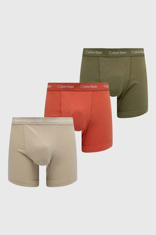 цена 3 упаковки боксеров Calvin Klein Underwear, зеленый
