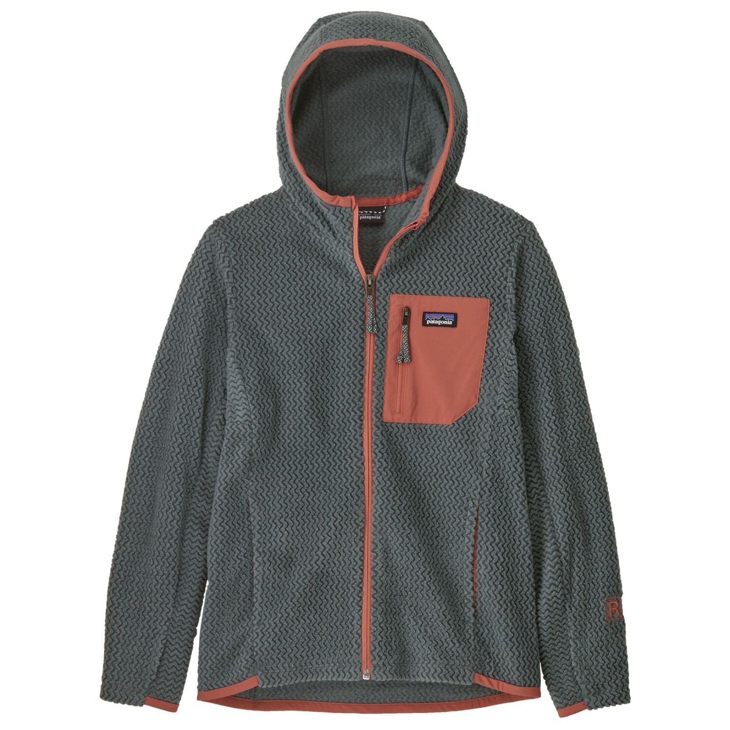 

Флисовая жилетка Patagonia Kid's R1 Air Full Zip Hoody, цвет Nouveau Green