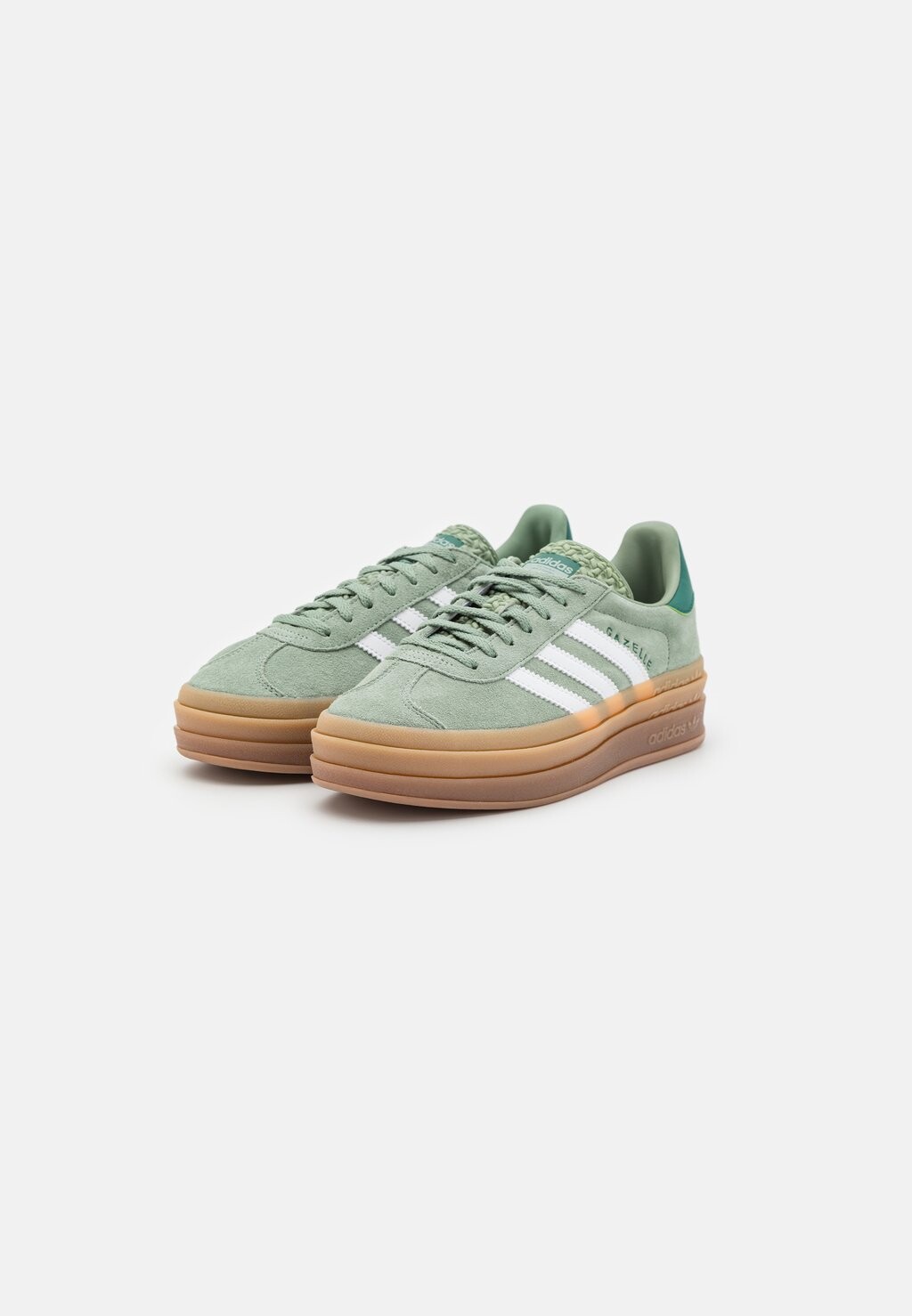 

Кроссовки adidas Originals GAZELLE BOLD, цвет silver green/white/collegiate green