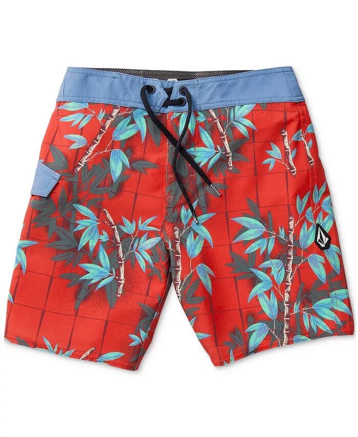 

Плавки с модным принтом Big Boys Lido Volcom, красный