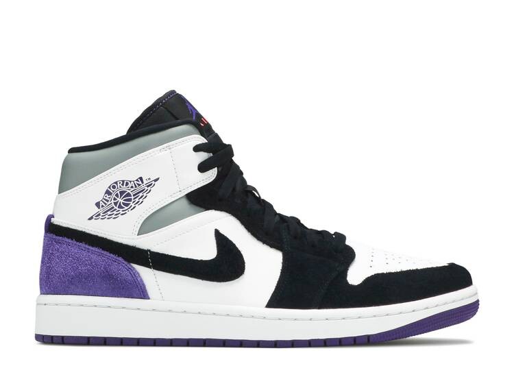 

Кроссовки AIR JORDAN 1 MID SE 'VARSITY PURPLE', белый, Белый;черный